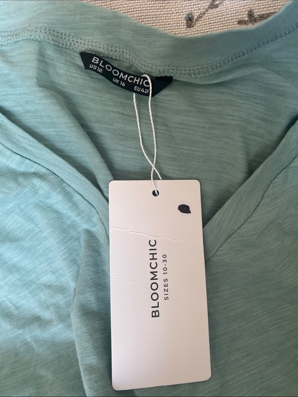 BloomChic V-Neck Tee in Sage